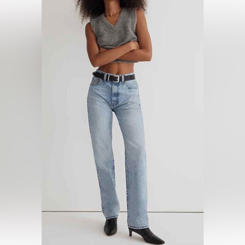Madewell the tall '90s straight jean in mercer wash size 24T tall